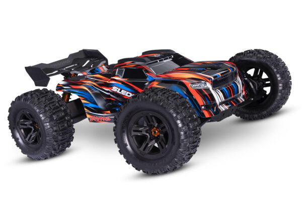 1/8TH TRAXXAS SLEDGE BELTED 4X4 VXL MONSTER TRUCK 6S VXL ORANGE ON SALE!