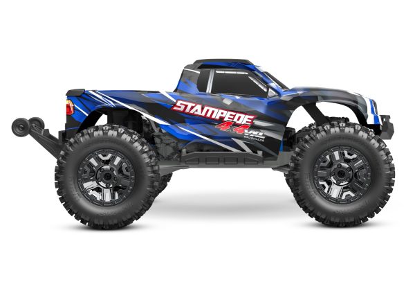 TRAXXAS 1/10TH SCALE STAMPEDE 4X4 3S VXL MONSTER TRUCK BLUE - Image 4