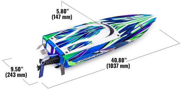 TRAXXAS Spartan SR 36" Boat SELF RIGHTING GREEN NEW! - Image 2