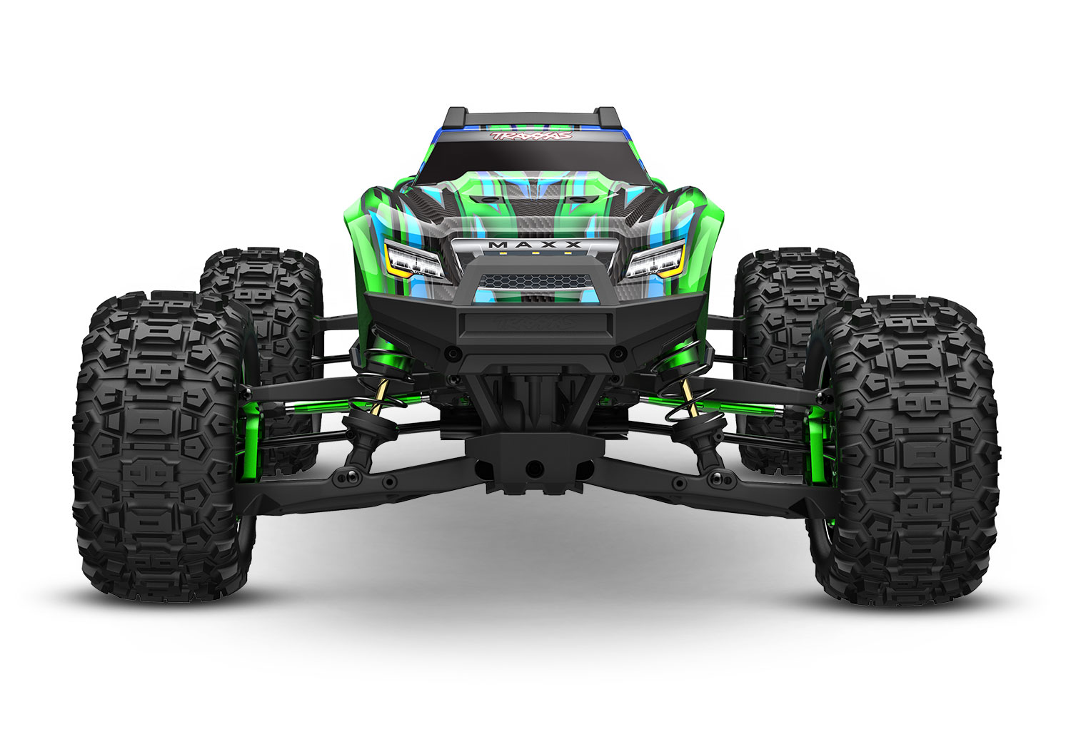 TRAXXAS 1/8TH SCALE MAXX ULTIMATE 4X4 VXL MONSTER TRUCK FULLY UPGRADED NEW! GREEN! - Image 5
